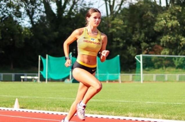 Sportlerin im Lauf
