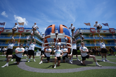 Gemischtes Cheerleading Team in den USA