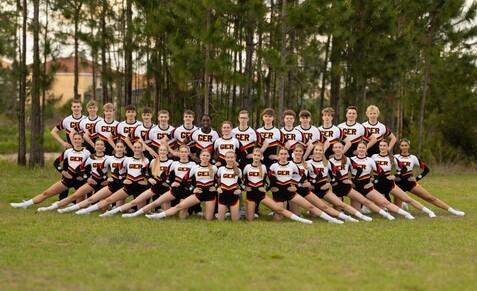 Cheerleader sitzen formatiert