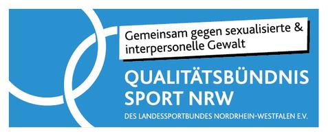Das Logo zeigt die Mitgliedschaft im Qualitätsbündnis Sport NRW